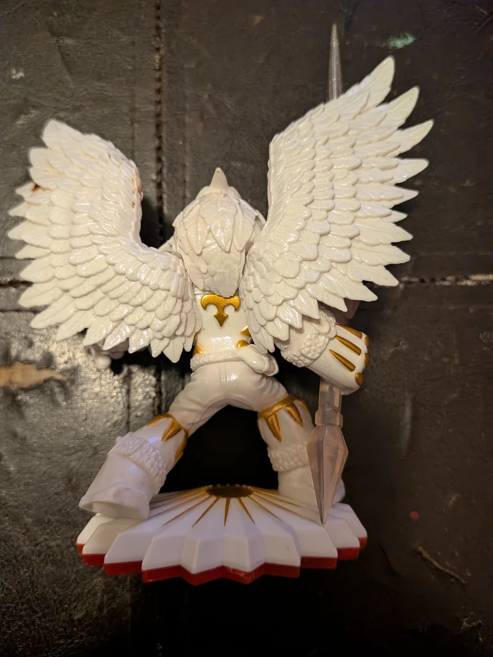 Skylanders Knight Light Night White Winged Warrior Figure with Crystal Sword